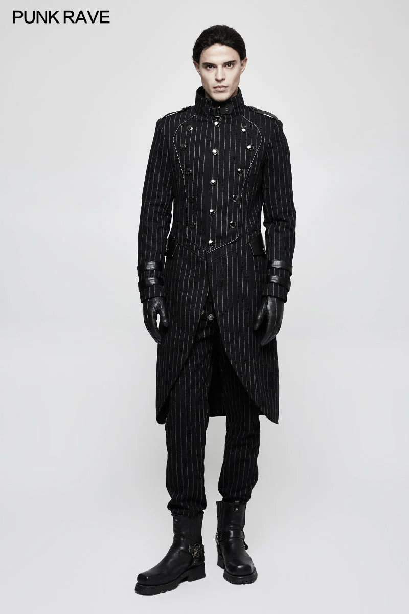 Y-808 Military Uniform Striped Punk Jacket Medium Style - Image 6