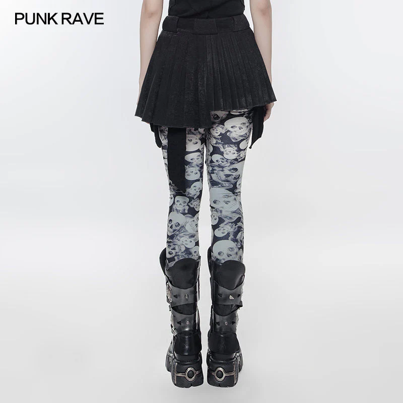 OPQ-242 Mini Pleated Irregular Punk Skirt - Image 3