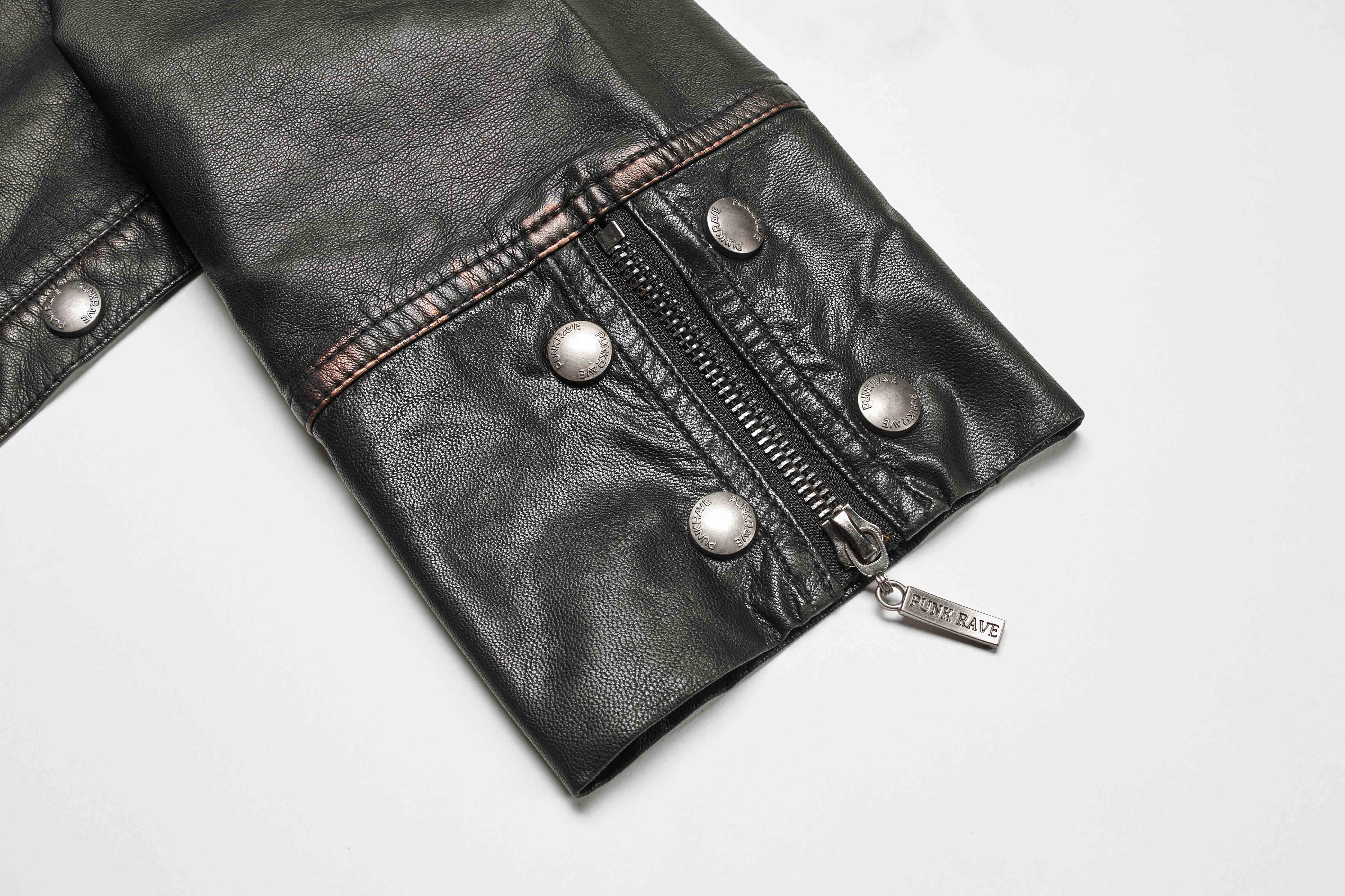 Y-422 Modern Long Leather Duster Gothic Trench Coats - Image 2