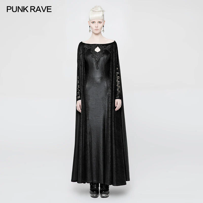 WQ-363 Mysterious Domineering Gothic Dress With Cape