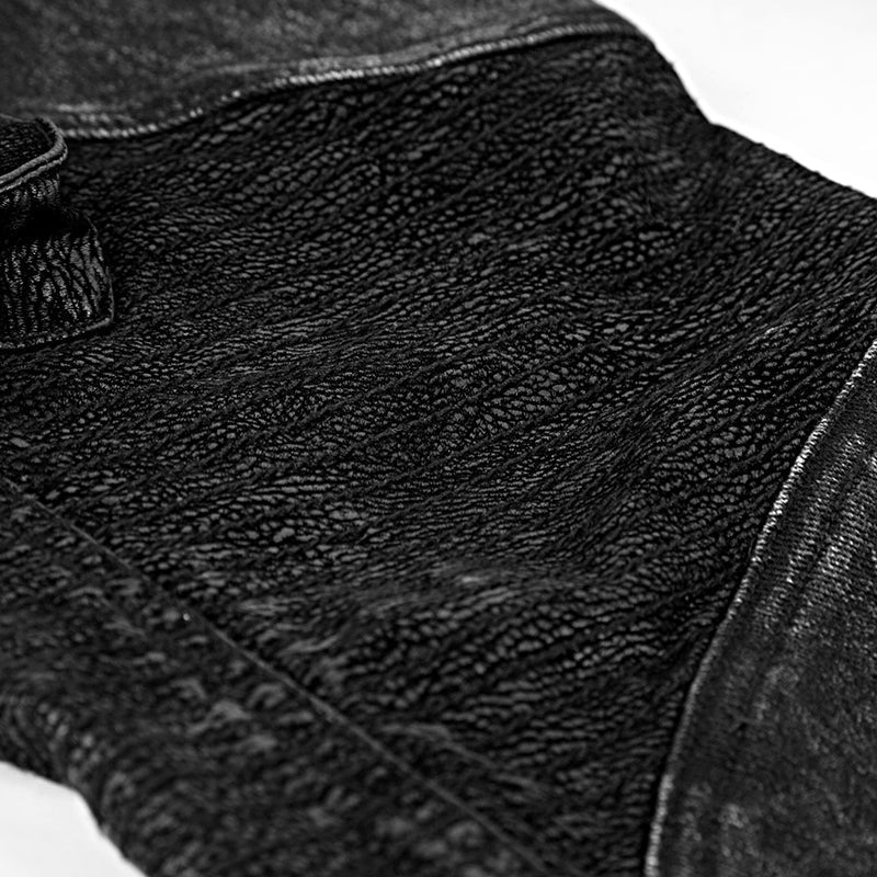 K-224 New Design Cotton black Jean Punk Pants For Men - Image 5