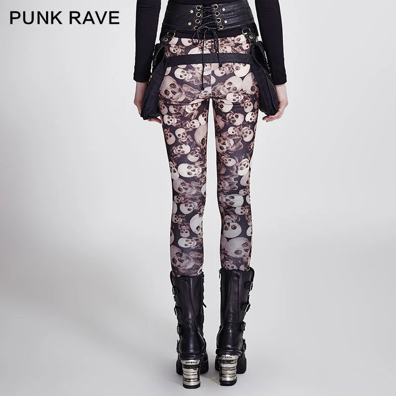 K-259 For Women New Fashion Hot Shapers Good Elastic Gothic Pants - Image 8
