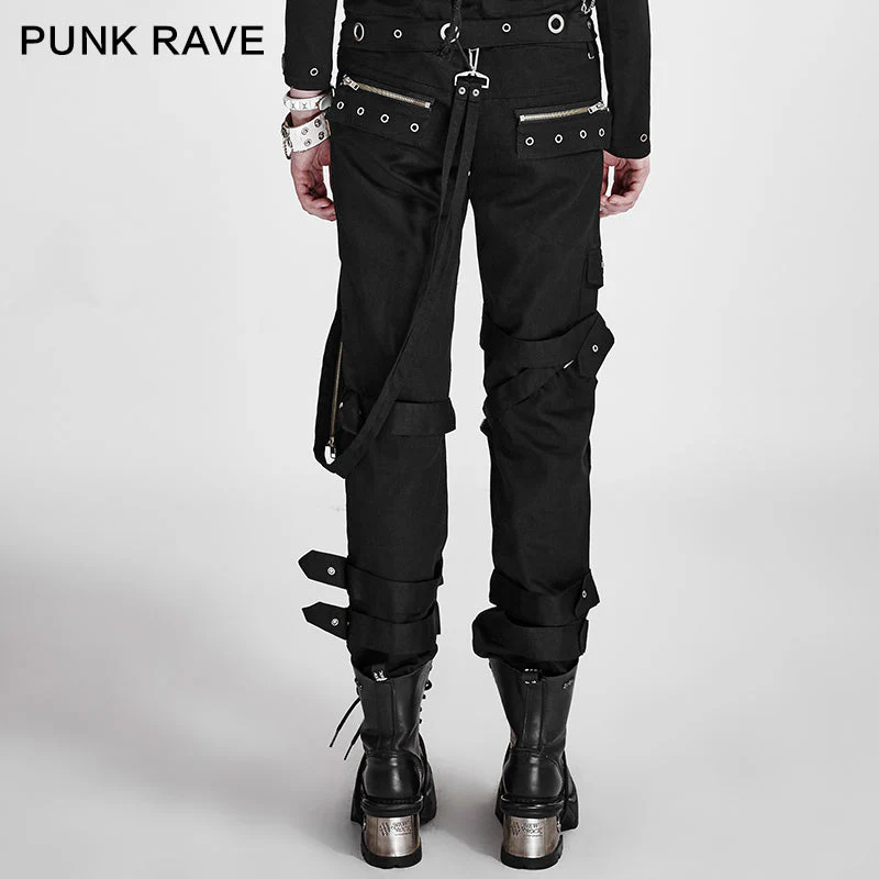 K-058 New Pattern Gentelman Loose Funky Tactical Leisure Punk Pants - Image 2