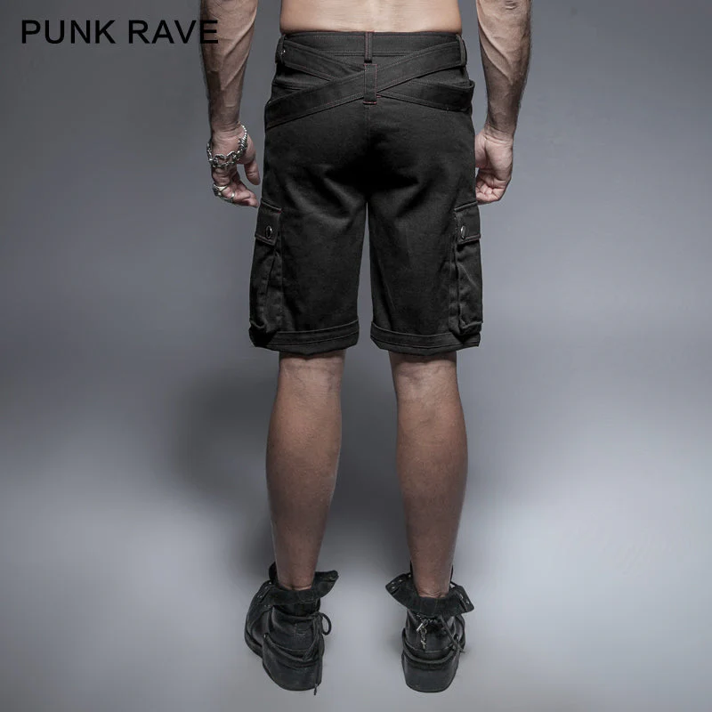 K-236 Newest black Spring Rock Metallic Fifth Punk Pants - Image 2