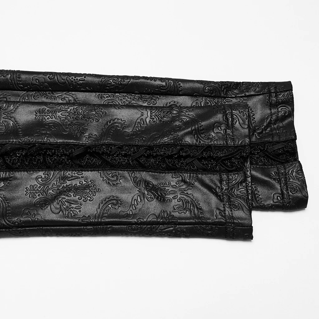 OK-711DDF Gothic Pants Lace Panel Cutout High Waist Leggings - Image 10
