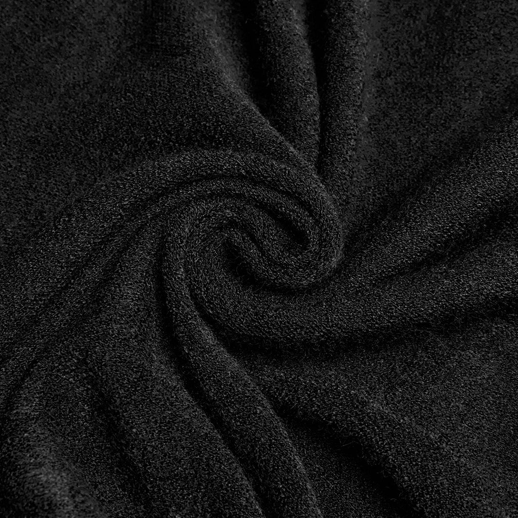 OM-092HMF Luxurious Faux Fur Trimmed Gothic Cape Coat Gothic Coat Hooded Cloak Faux Fur Trimmed Cape - Image 10