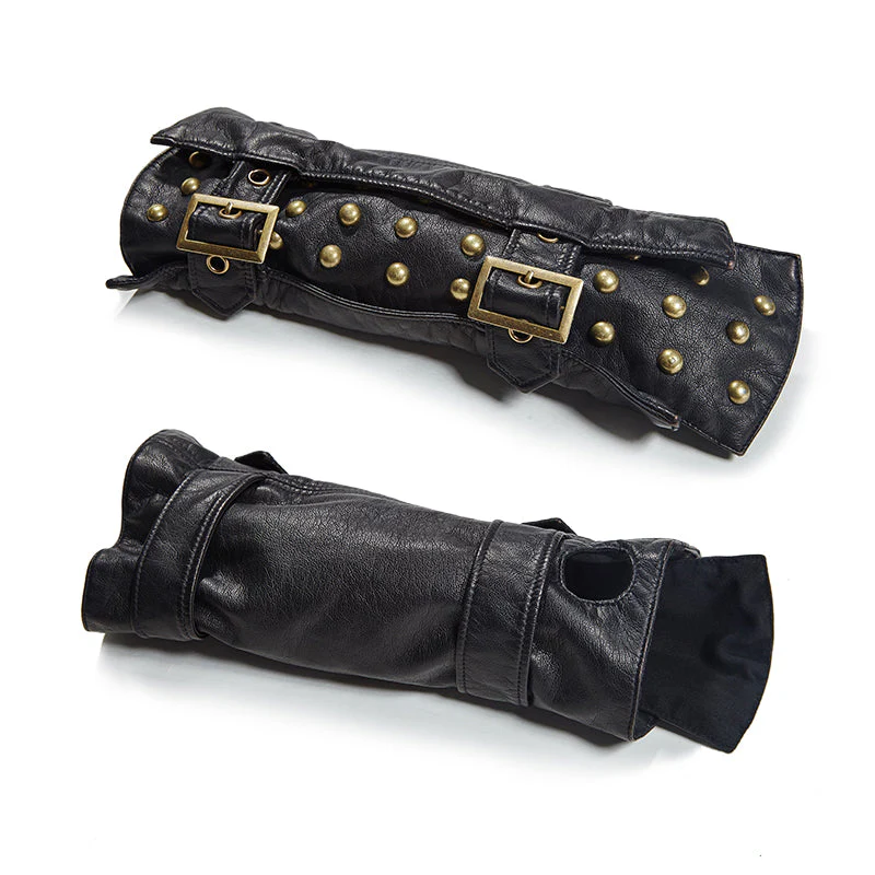 S-198 One Piece Metal Feeling Military Bronze Punk Accessories Sleeve Glove - Image 3