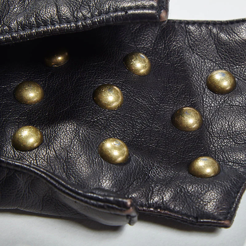 S-198 One Piece Metal Feeling Military Bronze Punk Accessories Sleeve Glove - Image 4