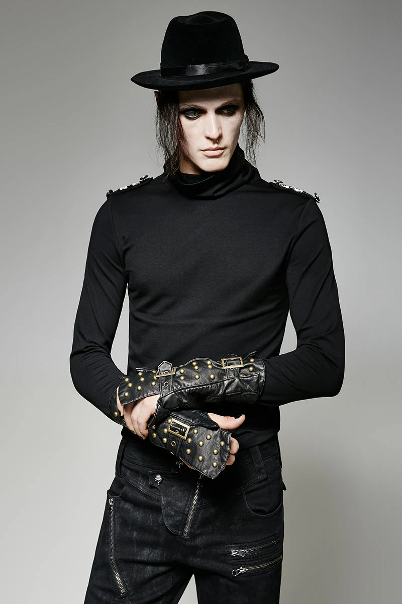 S-198 One Piece Metal Feeling Military Bronze Punk Accessories Sleeve Glove - Image 6