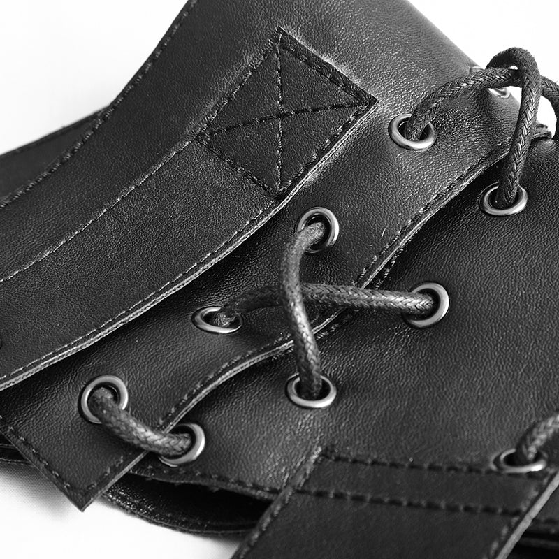 S-172 One-shoulder Standard Collar Punk Leather Wraps Korean History Fashion Accessories - Image 4