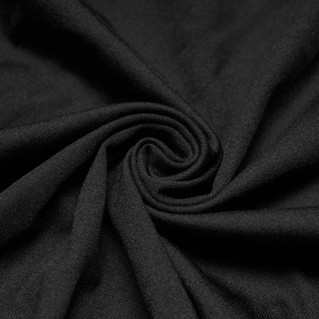 OPQ-1222BQF Asymmetrical Gothic Skirt High Waist Layered Hemline Black - Image 9
