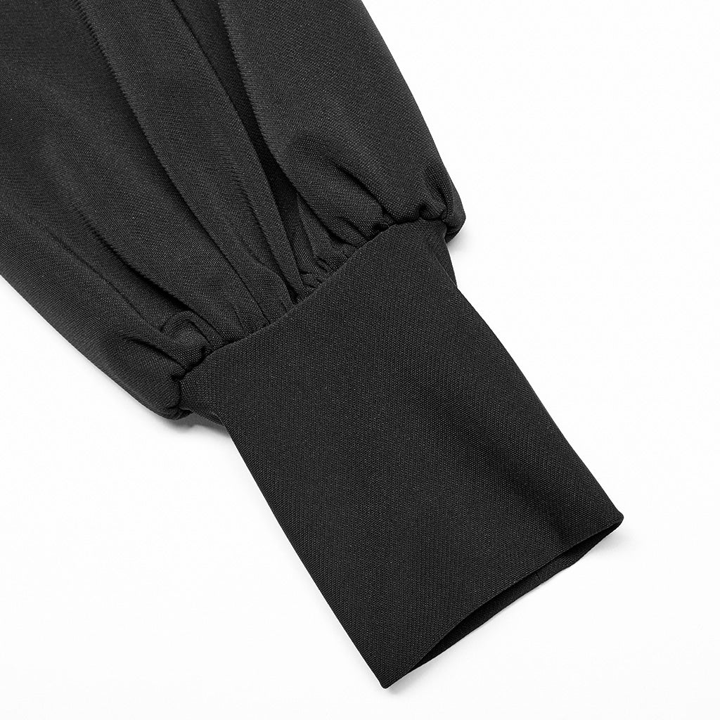 OPQ-1276LQF Gothic Dress Heart Cutout Long Sleeve Black Skater Style - Image 10
