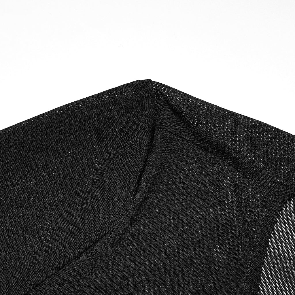 OPS-262SSF Punk Dresses Black Sheer Cutout Arm Cover Bolero Shrug - Image 18
