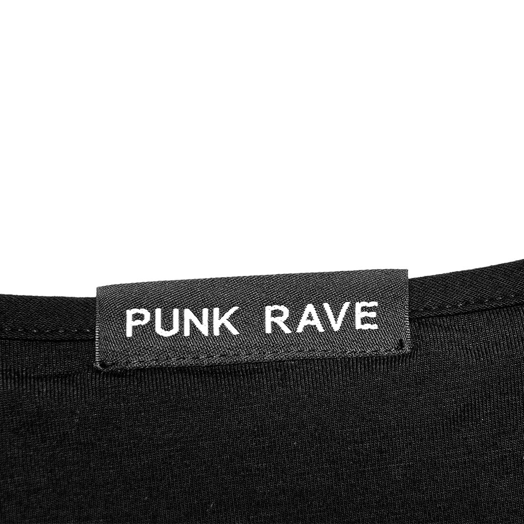 OPT-778DDF Black Chain Detail Crop Top Punk Shirts Style Chain Accent Crop Punk Shirt Black Red Plaid Pants Combo - Image 10