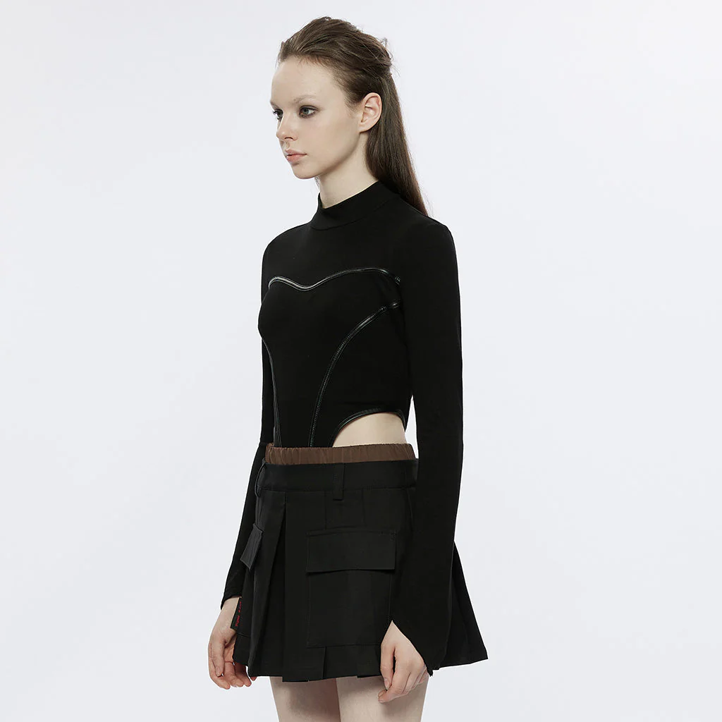 OPT-810DQF Gothic Sweater with Futuristic Cutout Design Long Sleeve - Image 13