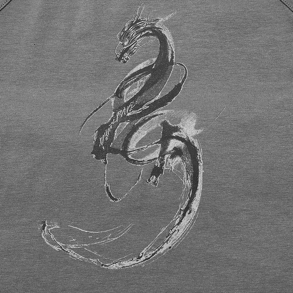 OPT-864BXF Dragon Graphic Gray Black Reversible Punk Vest - Image 10