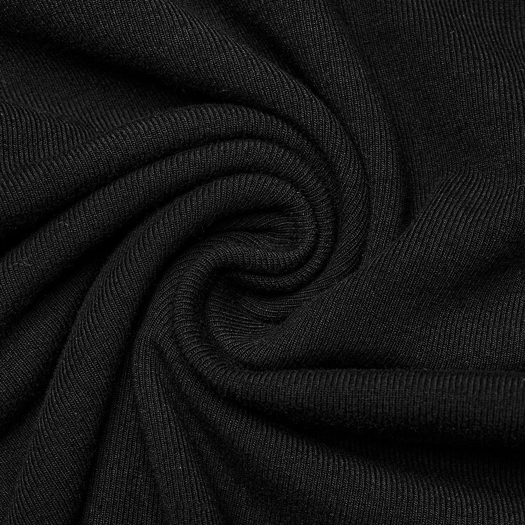 OPT-888DDF Strappy Black Punk Shirts with Keyhole Detailing Top - Image 8