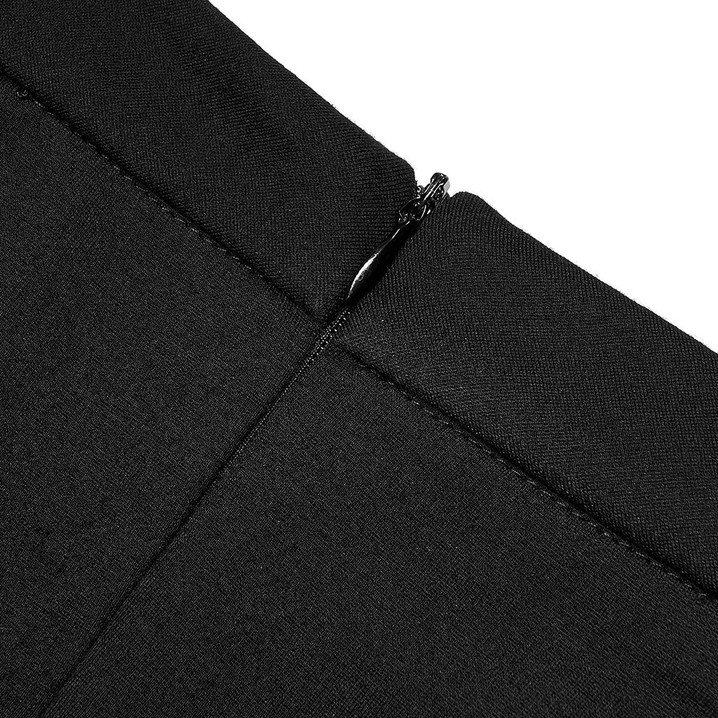 OQ-011BQF Dragon Embroidered Asymmetrical Punk Skirt with Side Slit - Image 45