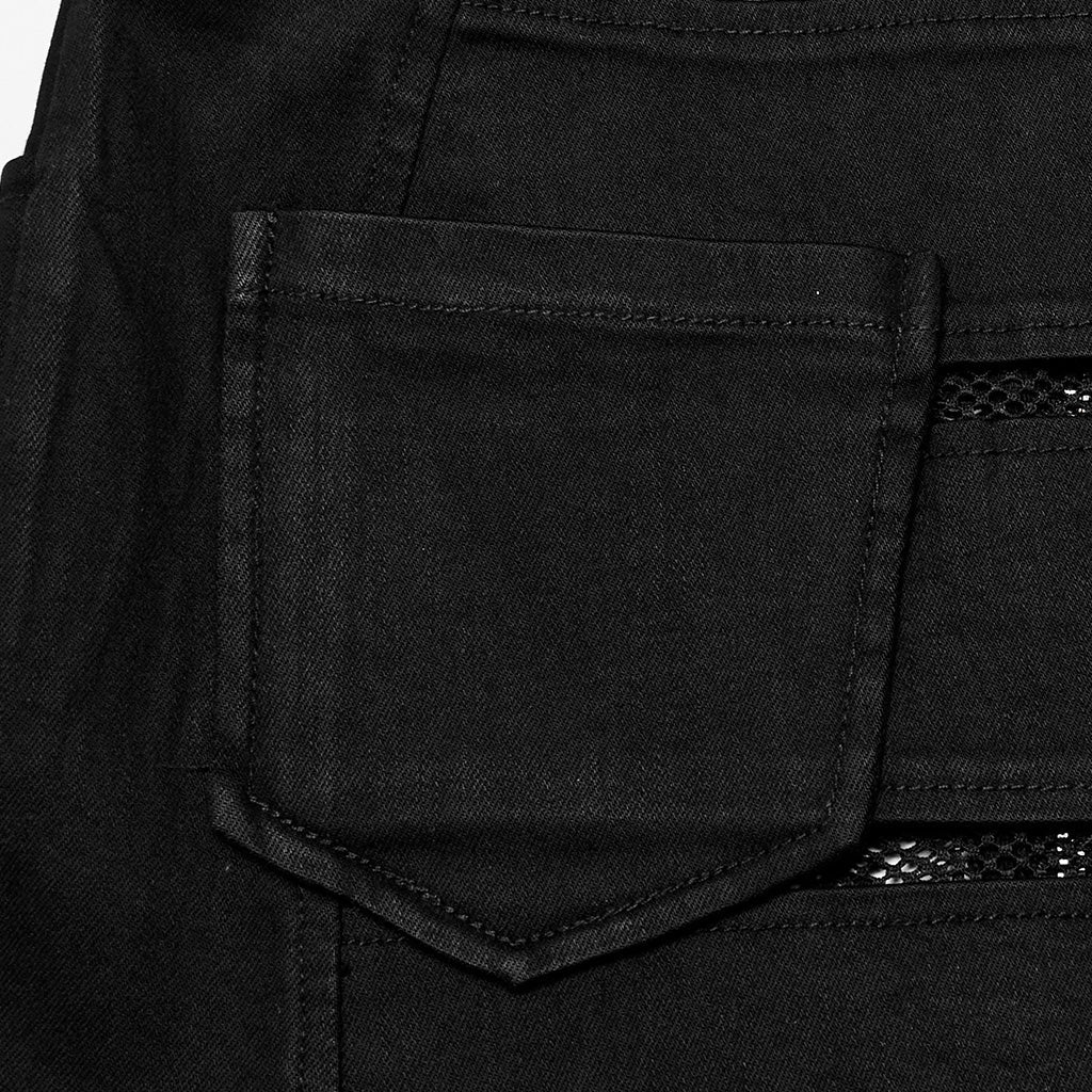 OQ-676DQF Edgy Punk Skirt with Zipper and Mesh Details - Image 49
