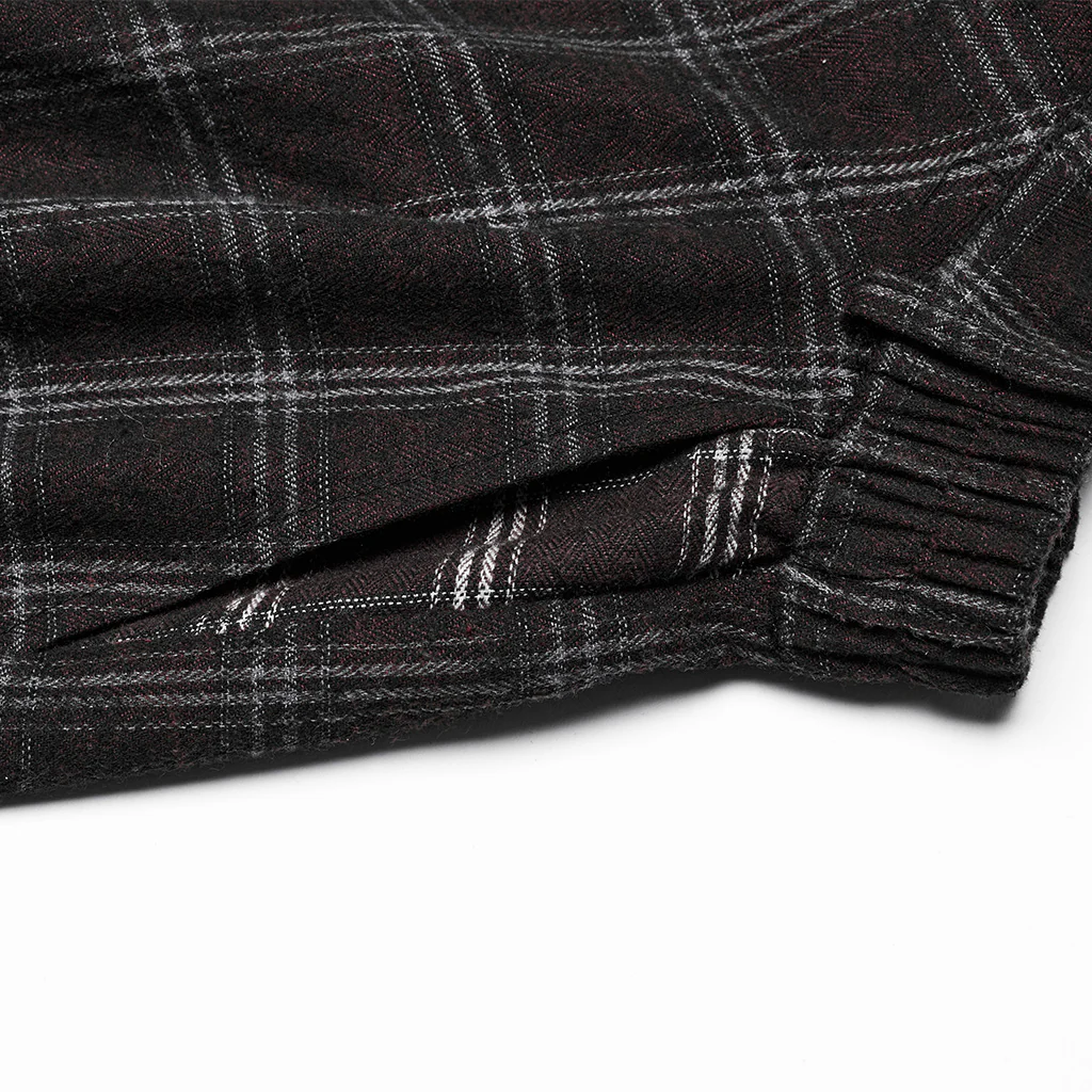 OQ-785BQF Gothic Plaid Asymmetrical Punk Skirt with Zipper Detail - Image 8