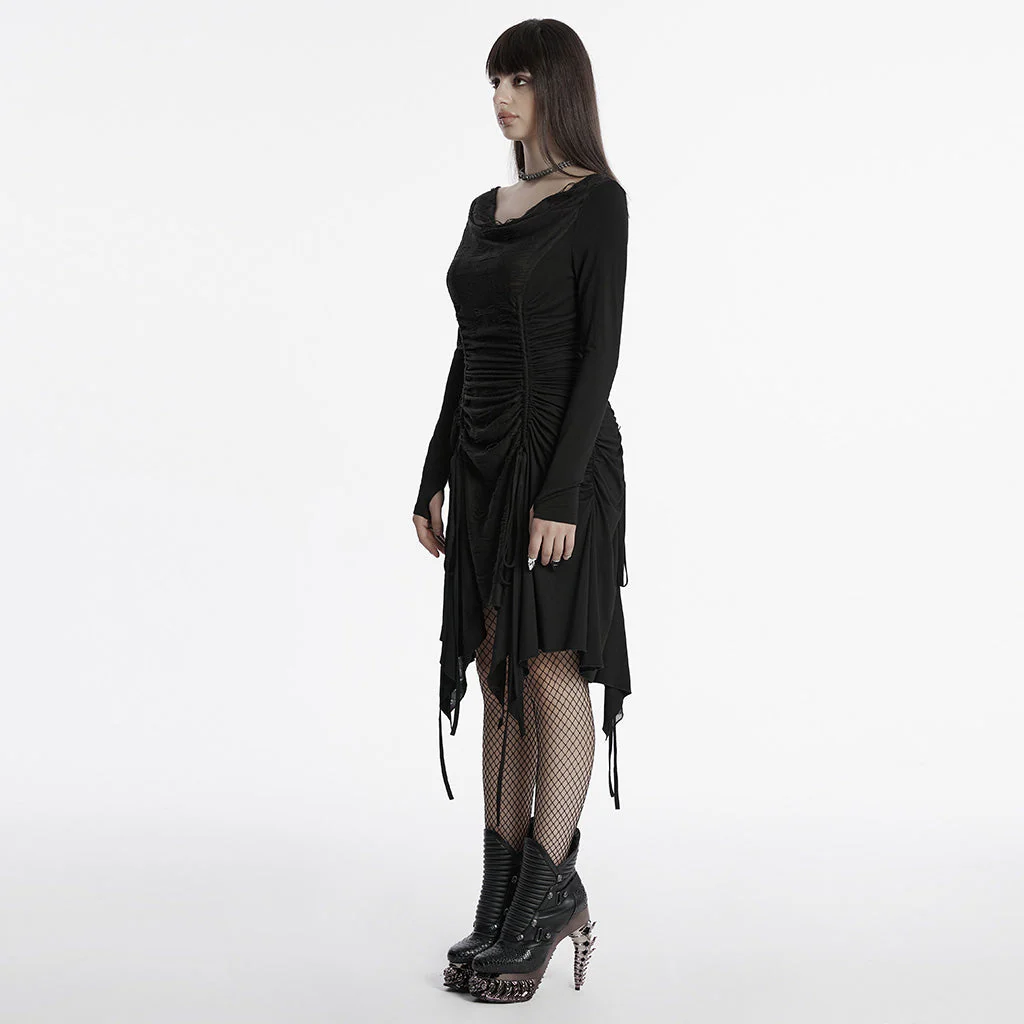 OQ-794LQF Gothic Grunge Ruffled Layered Punk Dresses for Women - Image 14