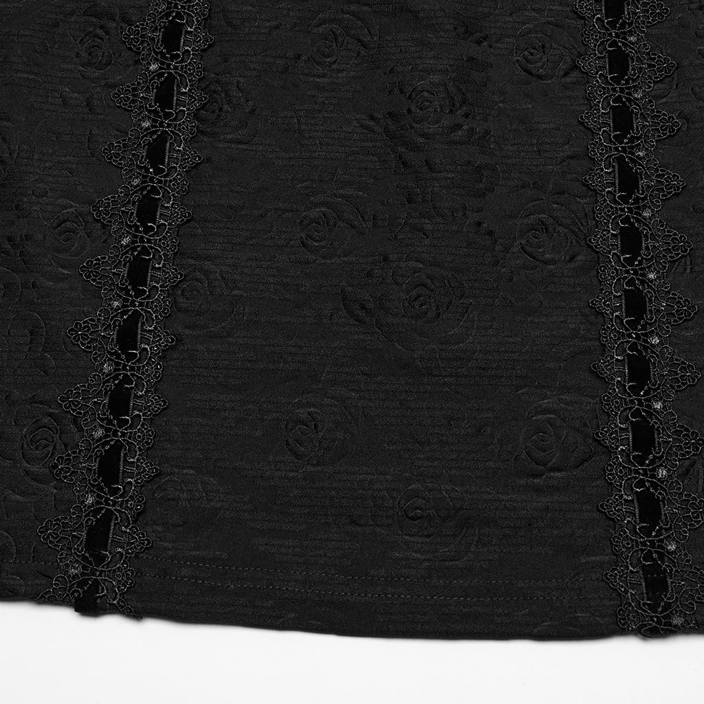 OQ-797LQF Elegant Sleeveless Gothic Dress with Embroidered Front Design - Image 29