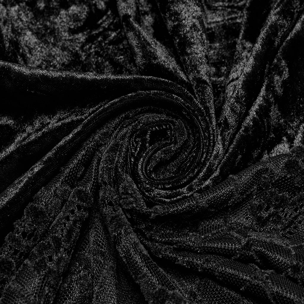 OQ-848BQF Gothic Skirt Velvet Lace Long Maxi Dark Elegance - Image 20