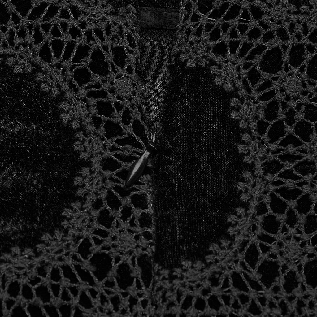 OQ-862BQF Gothic Lace Punk Skirt with Circle Pattern and Ruffled Hem - Image 19