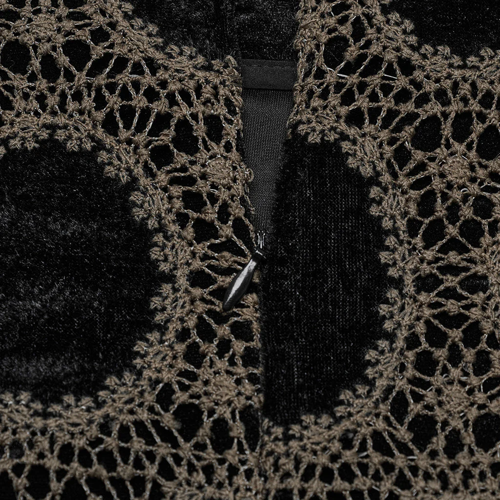 OQ-862BQF Gothic Lace Punk Skirt with Circle Pattern and Ruffled Hem - Image 43
