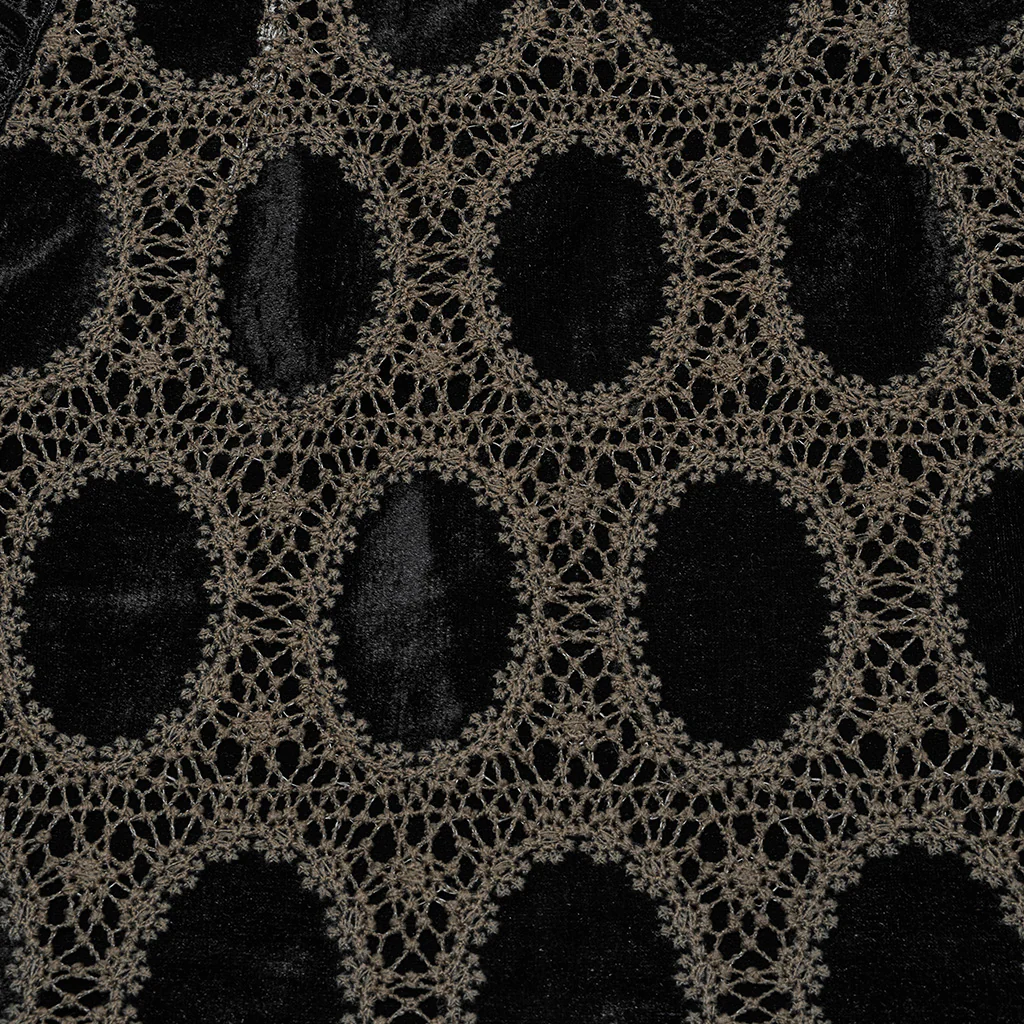 OQ-862BQF Gothic Lace Punk Skirt with Circle Pattern and Ruffled Hem - Image 7