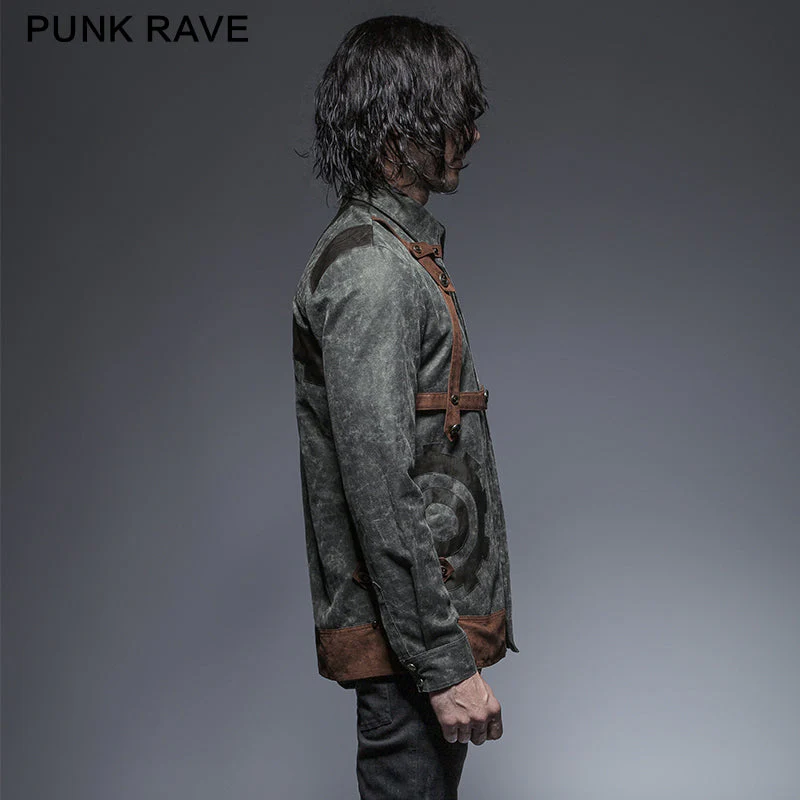 Y-653 Original Design Punk Jacket Vintage Long Sleeve - Image 3