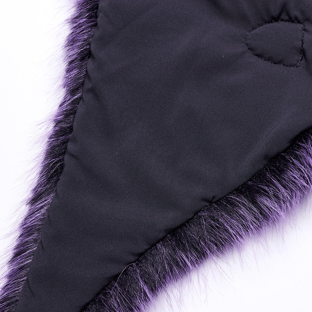 OS-749WJF Gothic Faux Fur Shoulder Cape Punk Accessories Purple Statement - Image 48