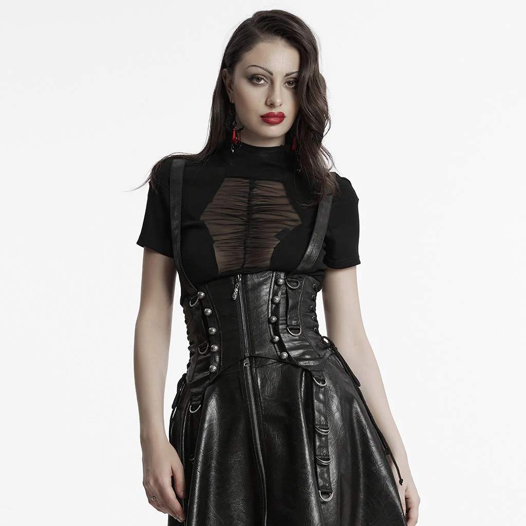 OS-754YDF Edgy Punk Corset with Straps and Buckles Gothic Style - Image 15