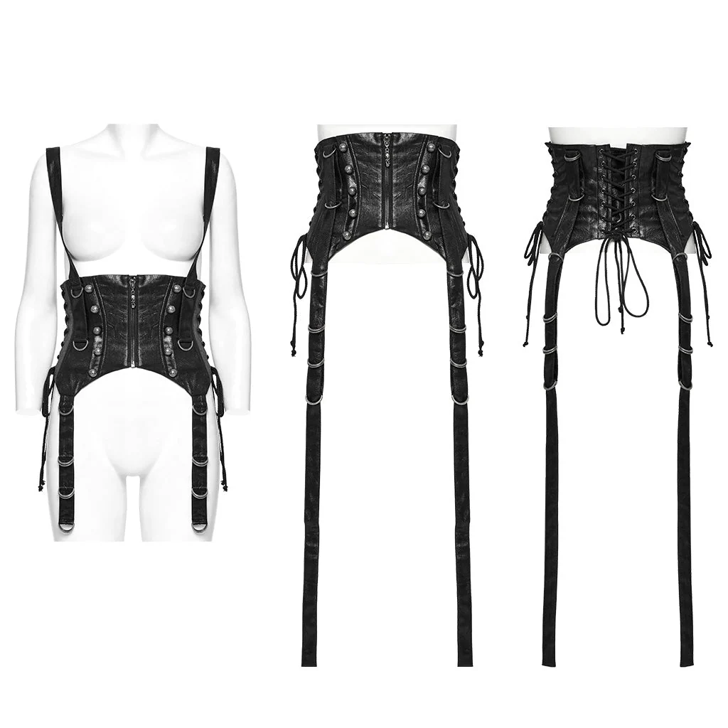 OS-754YDF Edgy Punk Corset with Straps and Buckles Gothic Style - Image 21