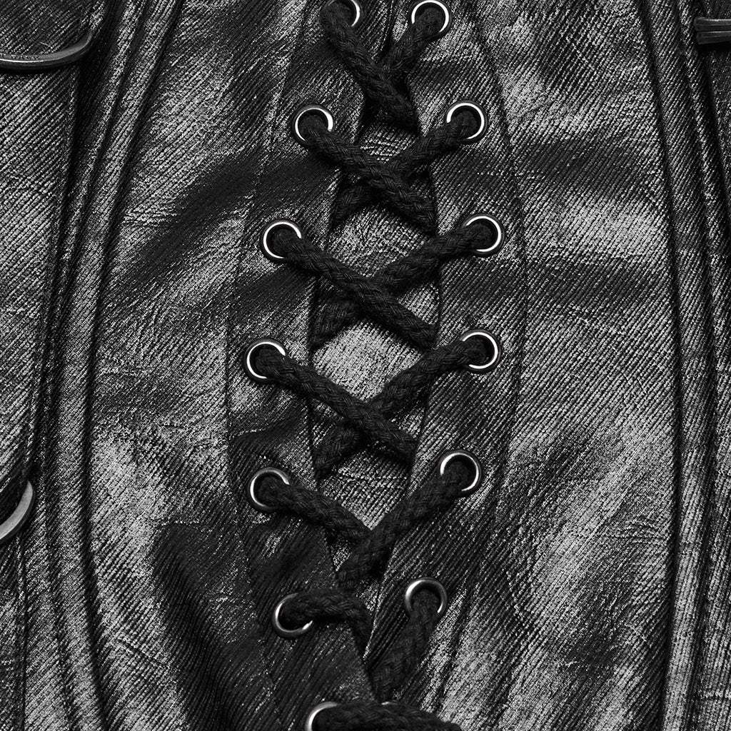 OS-754YDF Edgy Punk Corset with Straps and Buckles Gothic Style - Image 29