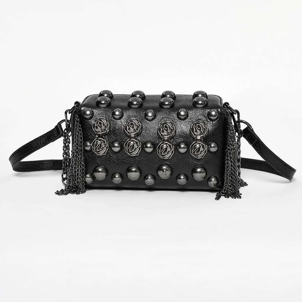 OS-756BBF Gothic Accessories Studded Chain Crossbody Bag Edgy Design - Image 15