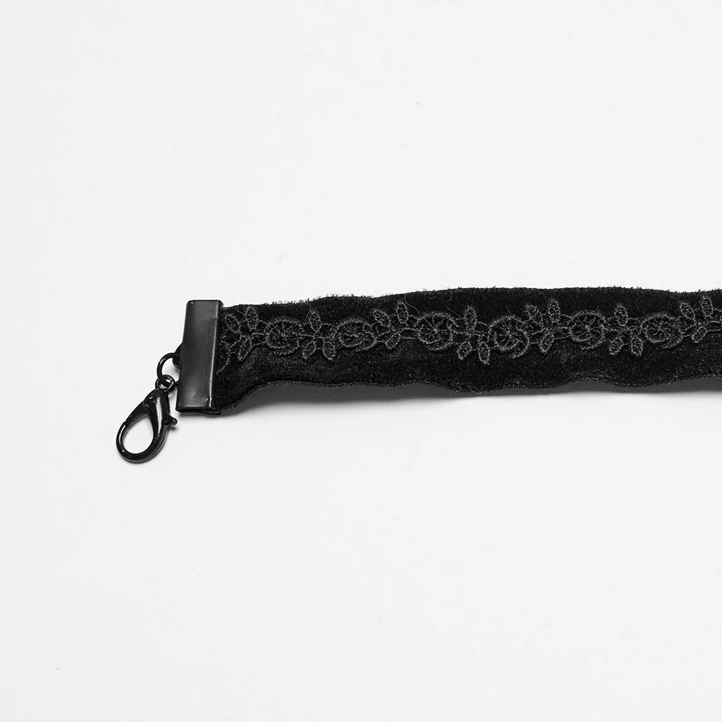 OS-760LHF Gothic Accessories Velvet Choker Rose Lace Beads Elegant Statement - Image 17