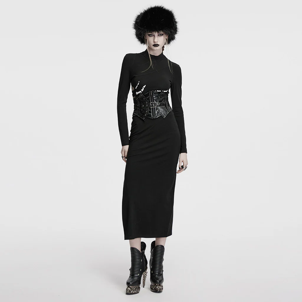 OS-817MZF Gothic Black Faux Fur Hat Punk Accessories Essential - Image 4