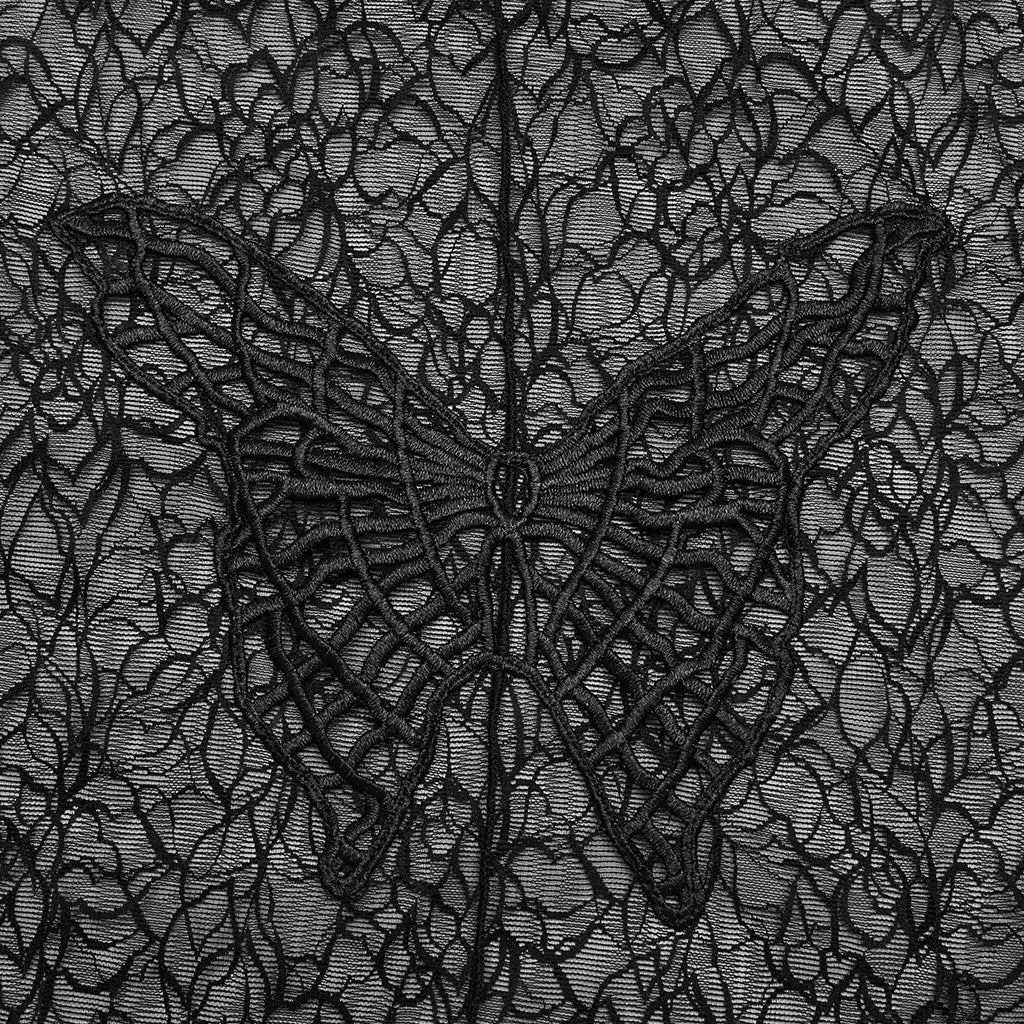 OT-861TCF Sheer Lace Gothic T-Shirts Mesh Long Sleeve Top - Image 24