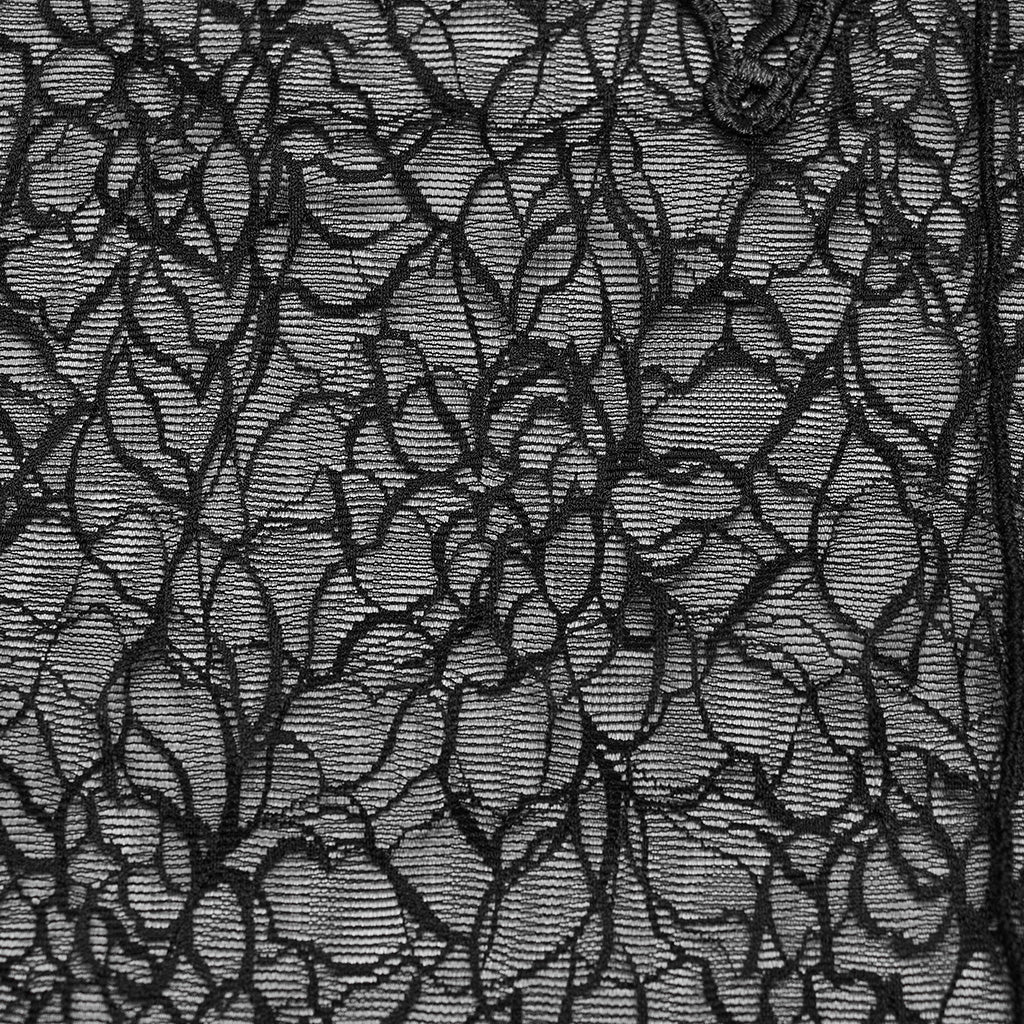 OT-861TCF Sheer Lace Gothic T-Shirts Mesh Long Sleeve Top - Image 25
