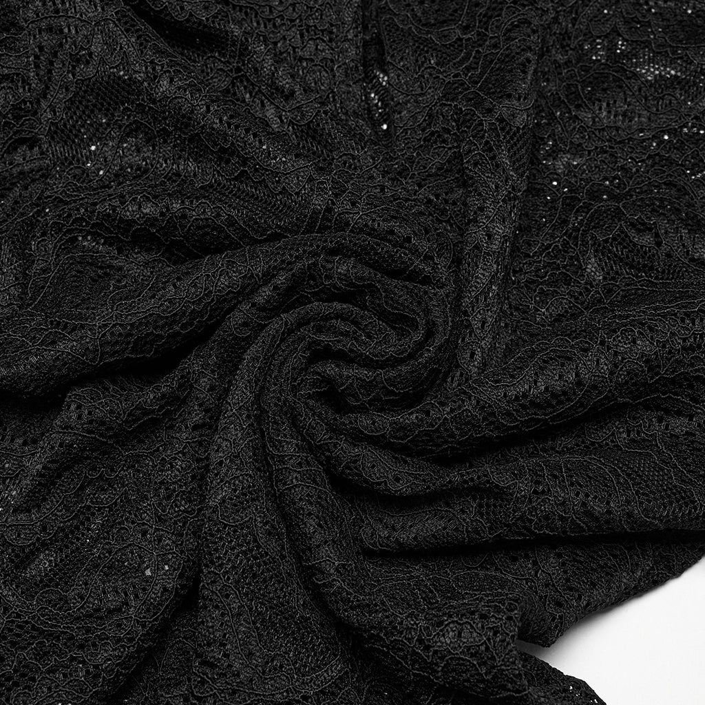OT-963TCF Gothic Lace T-Shirts Vintage Black Long Sleeve Elegance - Image 43