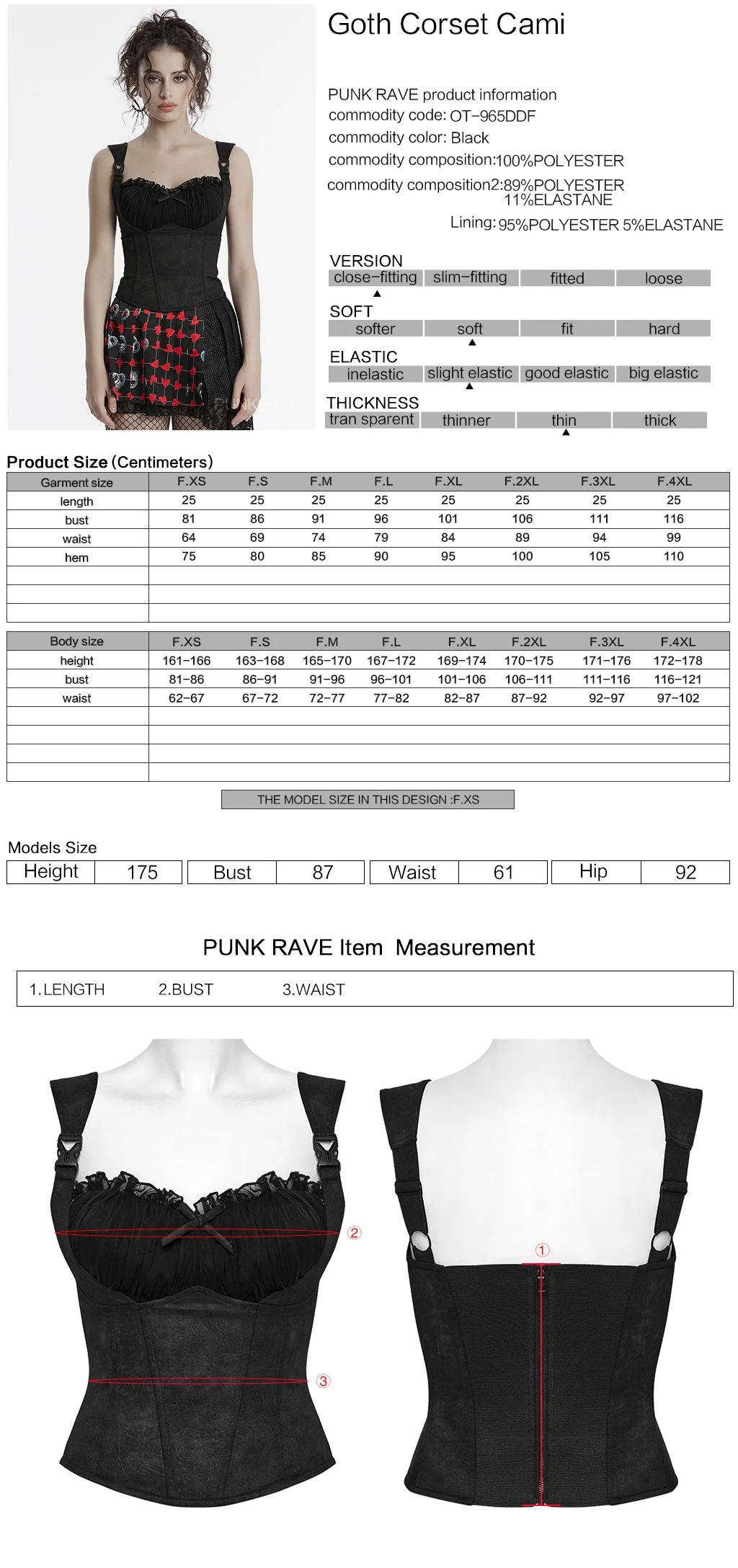 OT-965DDF Gothic Corset Vintage Lace Up Push Up Bustier Top - Image 12