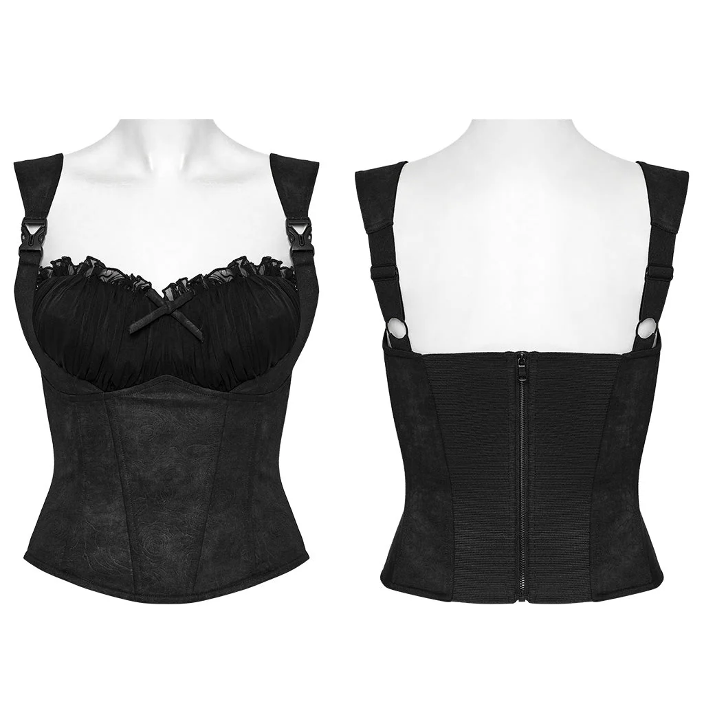 OT-965DDF Gothic Corset Vintage Lace Up Push Up Bustier Top - Image 21
