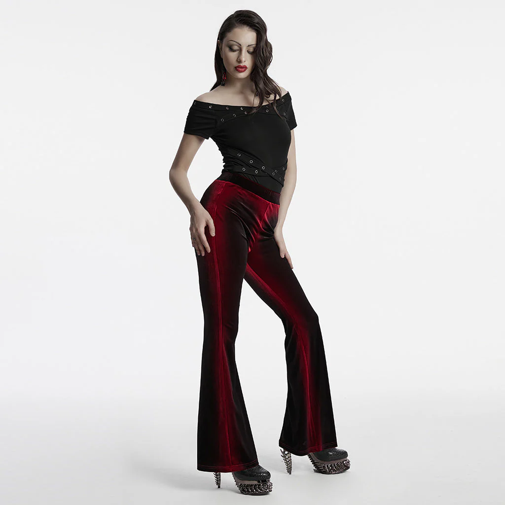 OT-967TDF Edgy Off-Shoulder Gothic T-Shirts with Eyelet Detailing - Image 22