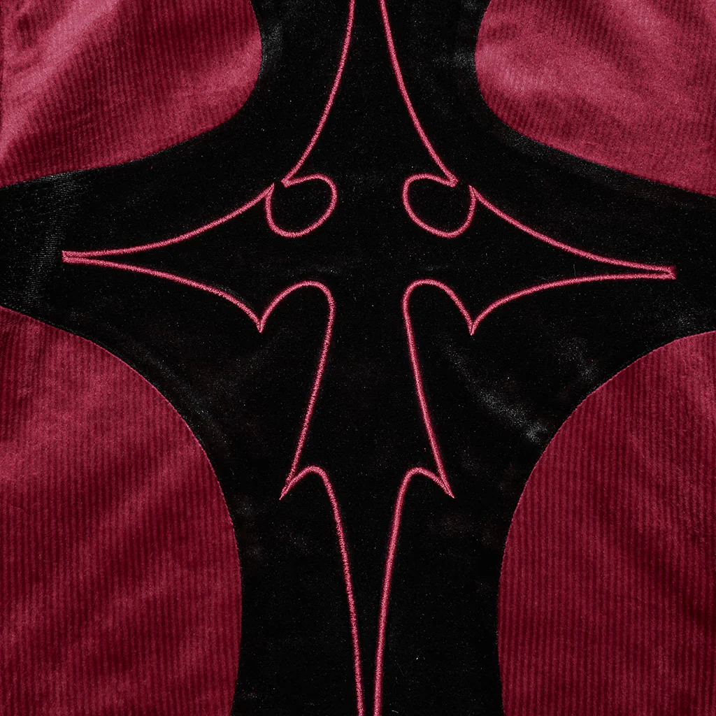 OT-983TCF Gothic T-Shirts Black Velvet Top Red Symbolic Design - Image 18