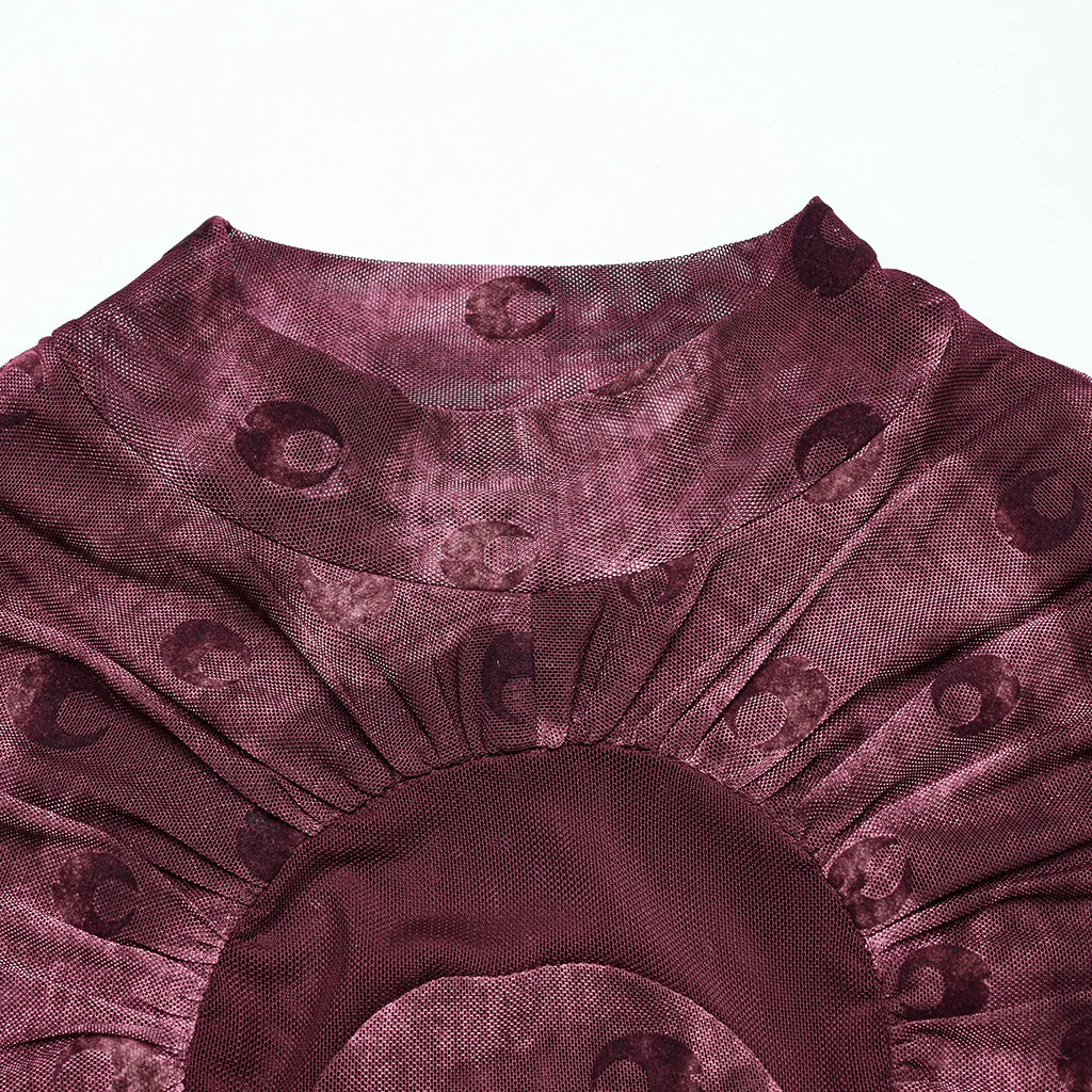 OT-993DQF Velvet Gothic T-Shirt Moon Cutout Design Long Sleeve Black - Image 18