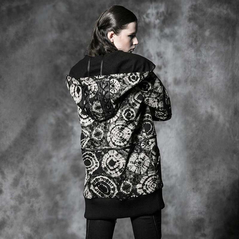 Y-476 Oversized Punk Coat With The Circle Pattern - Image 2