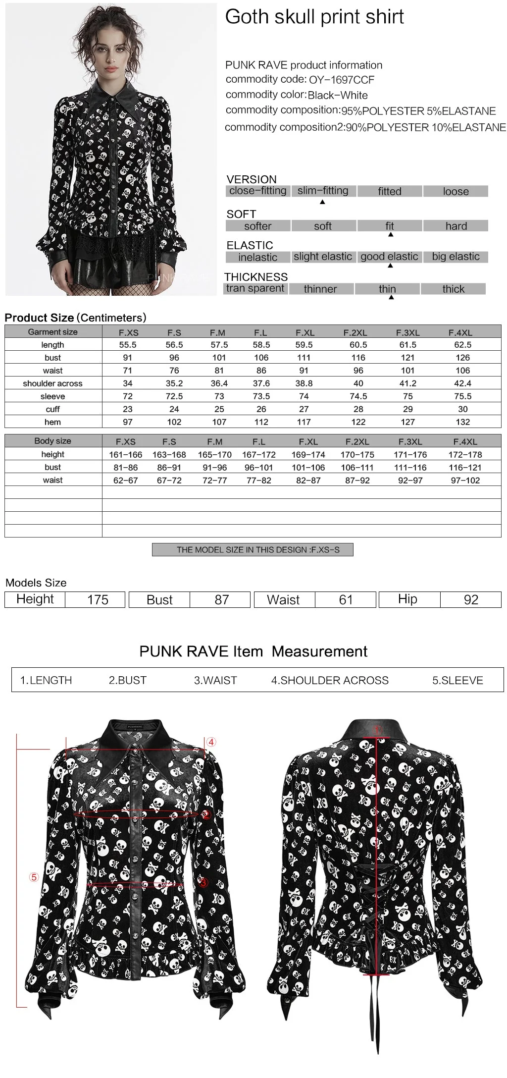 OY-1697DQF Velvet Gothic Shirts Vintage Collar Button Long Sleeve Top - Image 69