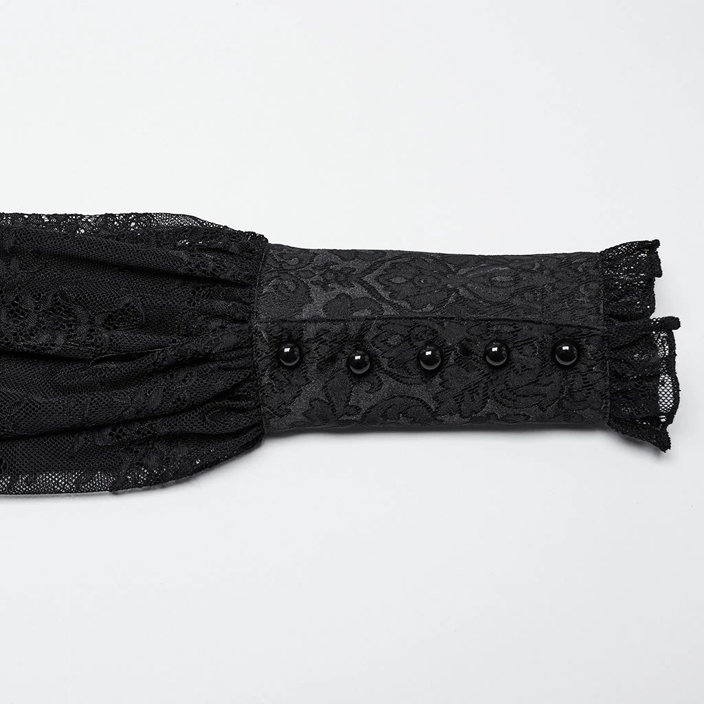 OY-1705CCF Victorian Inspired Gothic Jacket with Intricate Lace Details - Image 30