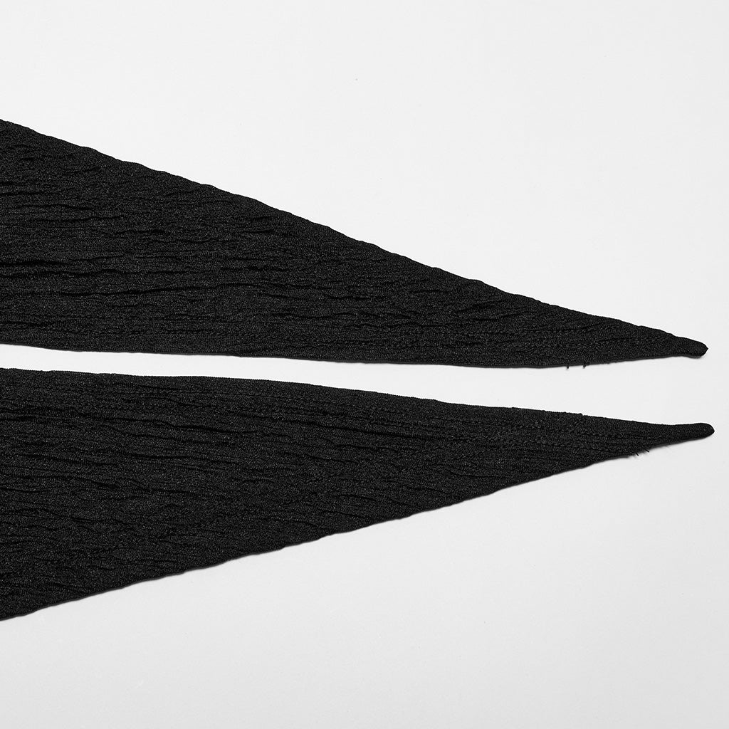 OY-1707ZDF Edgy Draped Black Punk Jackets with Textured Design - Image 17